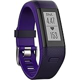 Garmin Vívosmart HR+ - Pulsera de actividad con GPS, color Morado, Regular